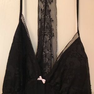 Used once VS black chemise nightie in SZ L
